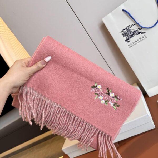 巴宝莉(Burberry)双面围巾 豆沙粉色