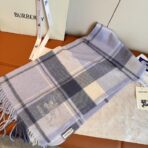 巴宝莉(Burberry)战马刺绣围巾 浅蓝色 - Imagem 3