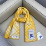 巴宝莉(Burberry)格纹羊毛围巾 黄色 - Imagem 3