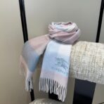 巴宝莉(Burberry)秋冬单品围巾 粉蓝拼色 - 图片 3