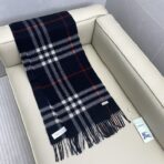 巴宝莉(Burberry)经典格子羊绒围巾 黑色 - Imagem 2