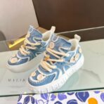 帕拉丁（PALLADIUM）电音扣子鞋系列厚底增高休闲板鞋 蓝色 - Imagem 2