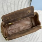 普拉达 (Prada)  土黄色小牛皮翻盖链条手袋 - Image 4