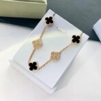 梵克雅宝黄金色黑玛瑙间钻五花手链 - 图片 3