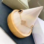 梵克雅宝黄金色黑玛瑙间钻五花手链 - 图片 4