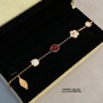 梵克雅宝（Van Cleef & Arpels）Lucky Spring 系列瓢虫花朵装饰手链 - 图片 3