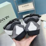 浪凡（LANVIN）Curb 系列蝴蝶结装饰格纹厚底休闲鞋 黑白灰配色（格纹拼接配色款） - Imagem 2