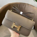 爱马仕（Hermès）Constance Elan 鸽子灰 Epsom 牛皮金属扣单肩包 - 图片 2