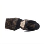 范思哲+芬迪联名  穆勒凉鞋 深棕色 - Imagem 2