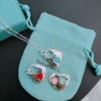 蒂芙尼（Tiffany & Co.）Return to Tiffany 系列 925 银多爱心珐琅吊坠可调节项链 - 图片 2