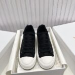 迪奥（DIOR）Walk'n'Dior 系列黑色 Oblique 印花棉质刺绣厚底帆布鞋