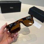 迪奥（Dior）Signature S7F 系列深棕色玳瑁纹方形太阳镜 - 图片 4